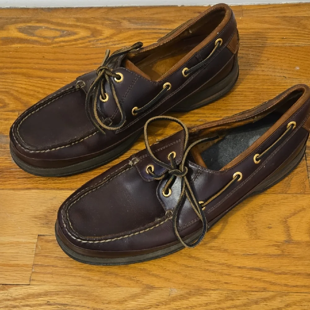 Sperry Dark Brown Leather Boat Shoes